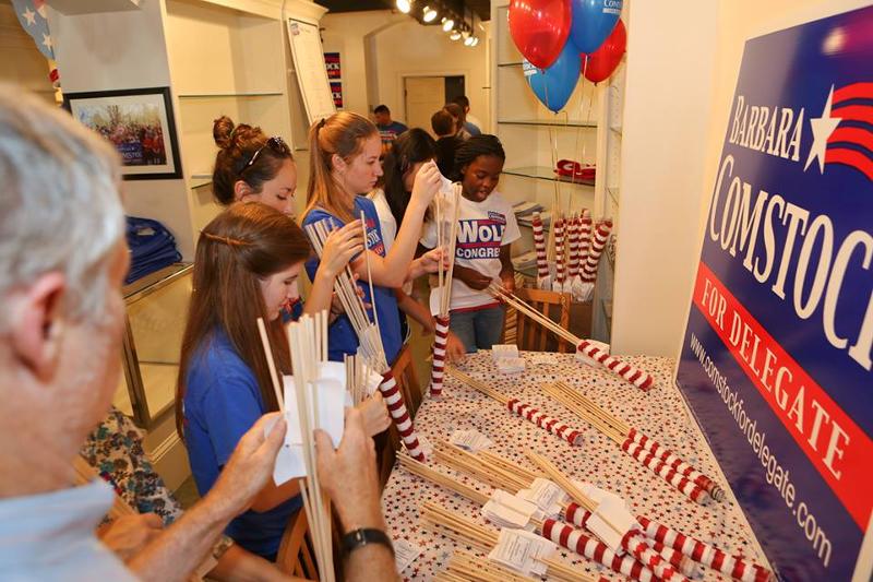 Interns Making Flags